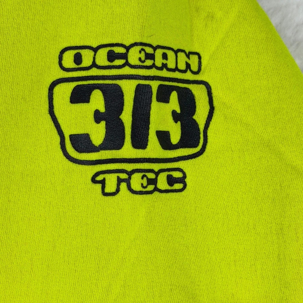 Ocean Tec Wetsuit Mens Medium (M) Neon Yellow Black 3/3 Spring Suit Vintage USA